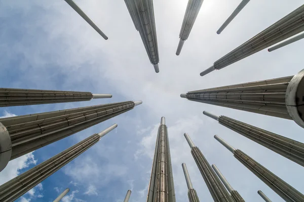 Pohled Dekorace Parque Las Luces Park Světla Náměstí Cisneros Medellin — Stock fotografie