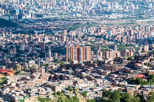 Widok Lotu Ptaka Miasta Medellín Kolumbia — Zdjęcie stockowe