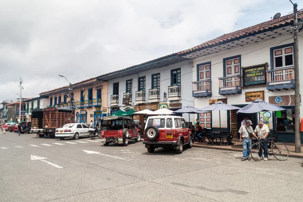 Filandia Colômbia Setembro 2015 Vista Uma Rua Aldeia Filandia — Fotografia de Stock