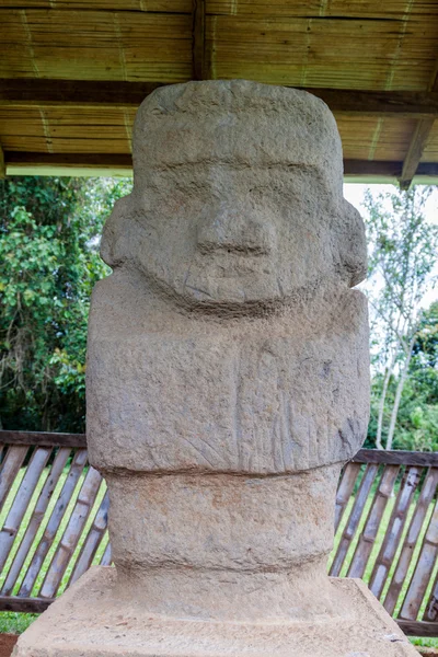 Statua Situata Nel Sito Alto Los Idolos Vicino San Agustin — Foto Stock