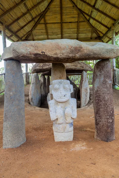 Statua Situata Nel Sito Archeologico Alto Los Idolos Vicino San — Foto Stock