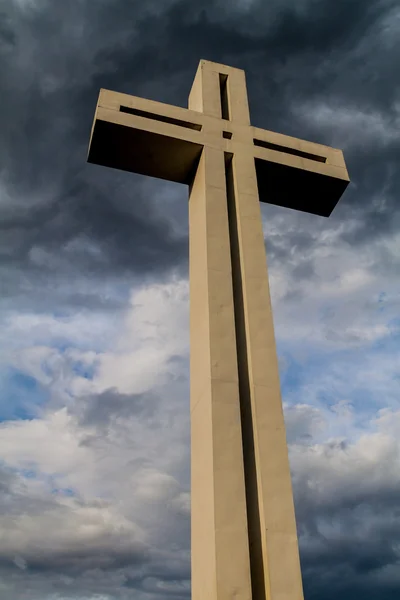 Croix Imposante Donnant Sur Ville San Gil Colombie — Photo