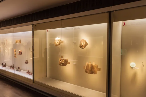 Богота Коломбия Сентября 2015 Экспонаты Золотом Музее Museo Del Oro — стоковое фото