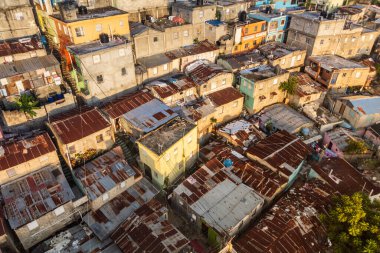 Dominik Cumhuriyeti 'nin başkenti Santo Domingo' nun hava manzarası