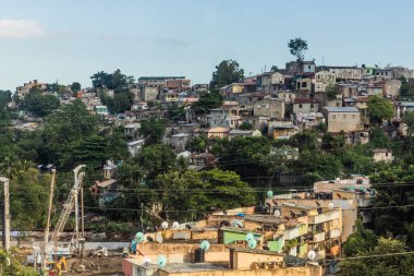 Dominik Cumhuriyeti 'nin başkenti Santo Domingo' nun yoksul bölgeleri.