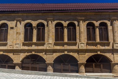 Rusya 'nın Dağıstan Cumhuriyeti' ndeki eski Derbent kasabasındaki taş ev.