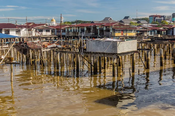 Stiltar Kampong Ayer Vattenby Bandar Seri Begawan Huvudstad Brunei — Stockfoto