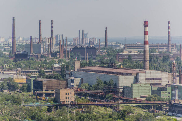 Industrial area in Volgograd, Russia