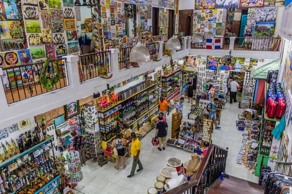 Santo Domingo Repubblica Dominicana Novembre 2018 Interno Mercato Souvenir Santo — Foto Stock