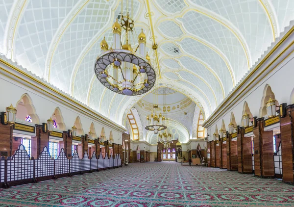 Bandar Seri Begawan Brunei Febrero 2018 Interior Mezquita Omar Ali — Foto de Stock
