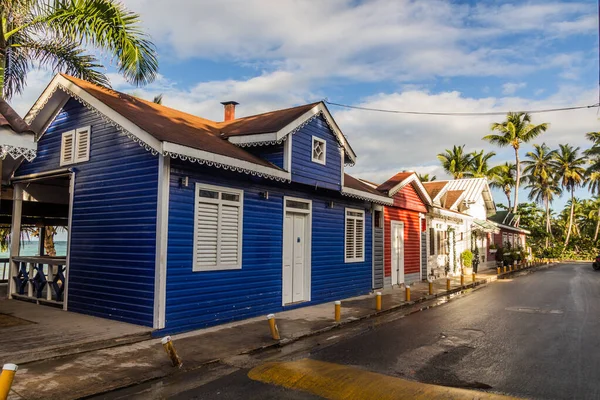 Kolorowe Domy Las Terrenas Dominikana — Zdjęcie stockowe