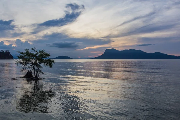 Sonnenuntergang Meer Bako Nationalpark Sarawak Malaysia — Stockfoto