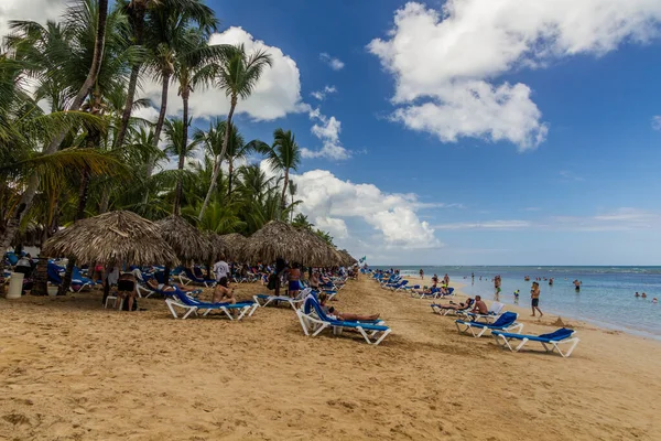 Las Terrenas República Dominicana Diciembre 2018 Personas Playa Portillo Las — Foto de Stock