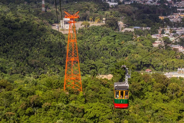 Puerto Plata Dominikai Köztársaság December 2018 Teleferico Kunyhója Kábelkocsi Puerto — Stock Fotó