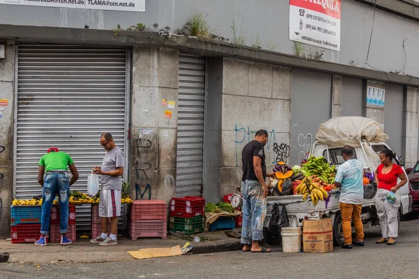 Santo Domingo República Dominicana Novembro 2018 Vendedores Frutas Hortaliças Santo — Fotografia de Stock