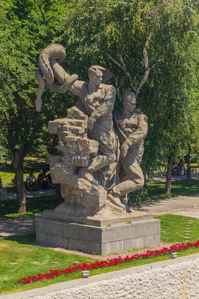 Volgograd Rússia Julho 2018 Escultura Complexo Memorial Que Comemora Batalha — Fotografia de Stock