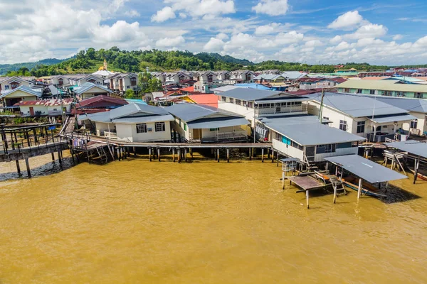 Flygfoto Över Kampong Ayer Vattenby Bandar Seri Begawan Huvudstad Brunei — Stockfoto