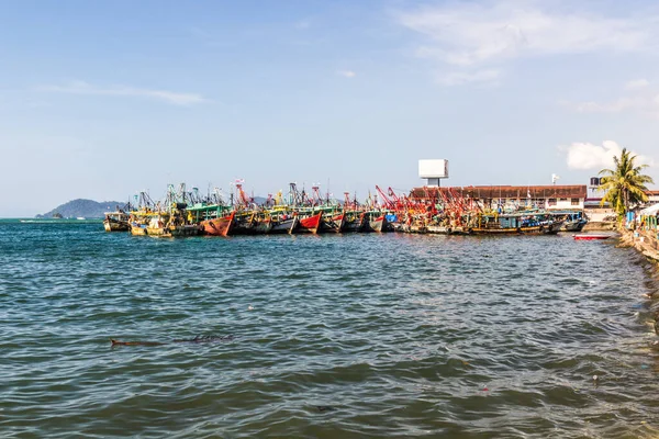 Bateaux Pêche Dans Port Kota Kinabalu Sabah Malaisie — Photo