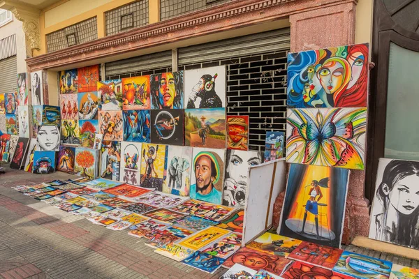 Santo Domingo República Dominicana Novembro 2018 Loja Recordações Com Pinturas — Fotografia de Stock