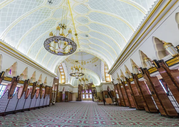 Bandar Seri Begawan Brunei Febrero 2018 Interior Mezquita Omar Ali — Foto de Stock