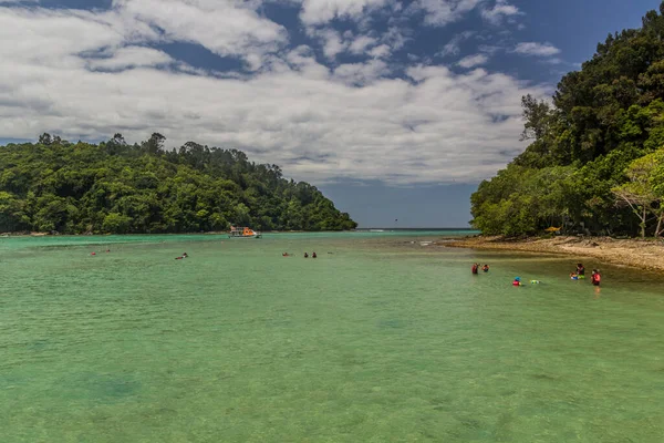 Tunku Abdul Rahman Park Malaysia Luty 2018 Nurkowanie Rurką Wyspie — Zdjęcie stockowe