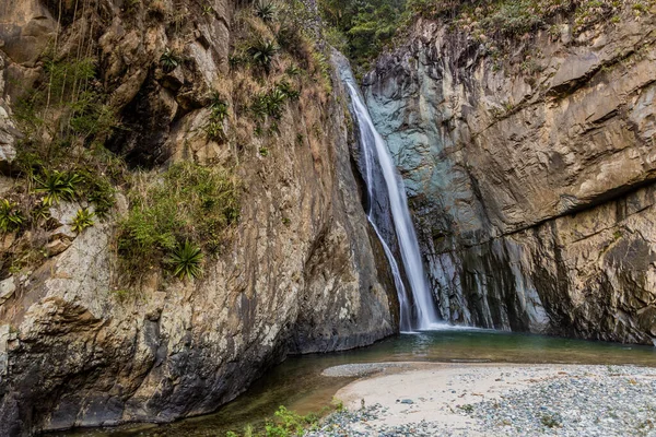 Wasserfall Salto Jimenoa Nahe Der Stadt Jarabacoa Der Dominikanischen Republik — Stockfoto