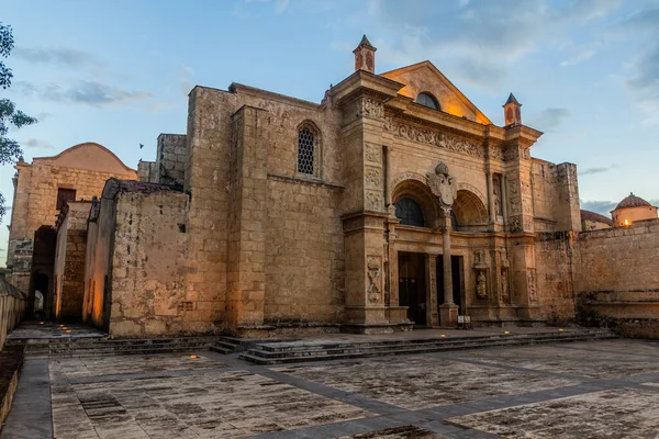 Katedra Santa Mara Menor Kolonialnym Mieście Santo Domingo Stolicy Dominikany — Zdjęcie stockowe