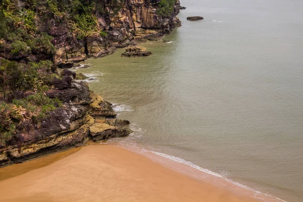 Widok Plażę Parku Narodowym Bako Sarawak Malezja — Zdjęcie stockowe