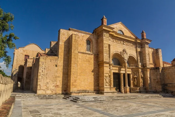 Katedra Santa Mara Menor Kolonialnym Mieście Santo Domingo Stolicy Dominikany — Zdjęcie stockowe