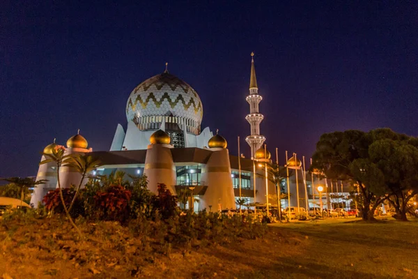 Abendliche Ansicht Der Sabah State Moschee Kota Kinabalu Sabah Malaysia — Stockfoto