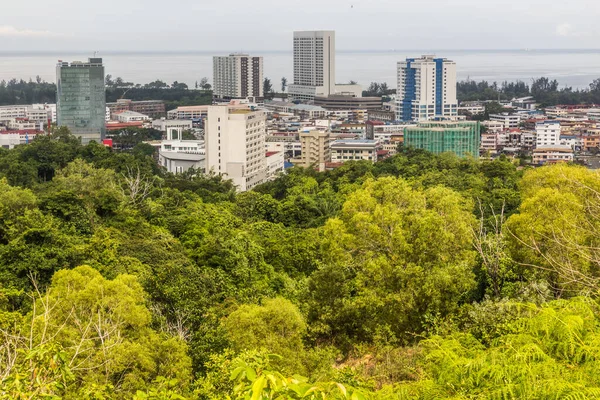 Widok Lotu Ptaka Miri Sarawak Malezja — Zdjęcie stockowe