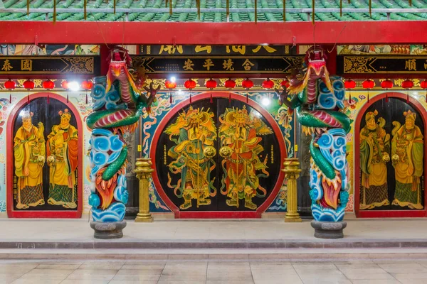 Miri Malaysia Luty 2018 Wnętrze Chińskiej Świątyni Tua Pek Kong — Zdjęcie stockowe