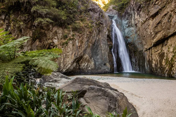 Wasserfall Salto Jimenoa Nahe Der Stadt Jarabacoa Der Dominikanischen Republik — Stockfoto
