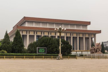 BEIJING, ÇİN - 27 AĞUSTOS 2018: Pekin 'deki Mao Zedong anıtı, Chin
