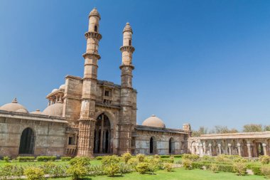 Jami Masjid mosque in Champaner historical city, Gujarat state, India clipart