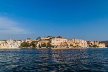Udaipur 'daki şehir sarayı, Rajasthan eyaleti, Hindistan