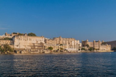 Udaipur 'daki şehir sarayı, Rajasthan eyaleti, Hindistan