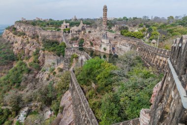 Chittorgarh 'daki Chittor Kalesi Manzarası, Rajasthan Eyaleti, Hindistan