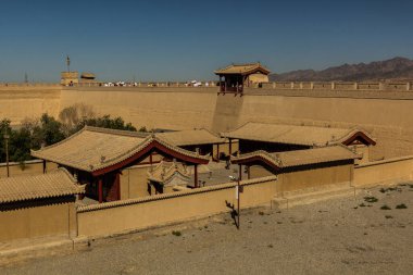 Jiayuguan Kalesi Avlusu, Gansu Eyaleti, Çin