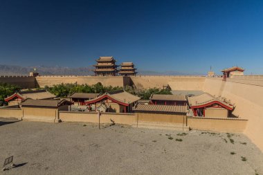 Jiayuguan Kalesi Avlusu, Gansu Eyaleti, Çin