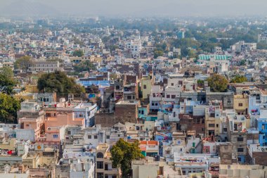 Udaipur 'un havadan görünüşü, Rajasthan eyaleti, Hindistan