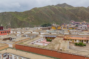 Xiahe kasabasındaki Labrang Manastırı, Gansu ili, Çin