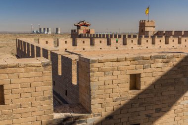 Jiayuguan Kalesi Duvarları, Gansu Eyaleti, Çin