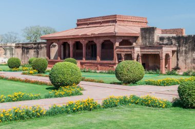 Diwan-E-Aam (Halk Seyircileri Salonu) antik şehir Fatehpur Sikri, Uttar Pradesh, Hindistan