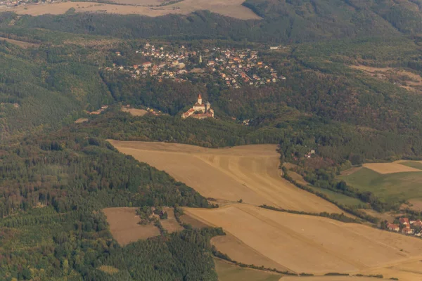 Aerial View Krivoklat Castle Village Czechia — Stock Photo, Image