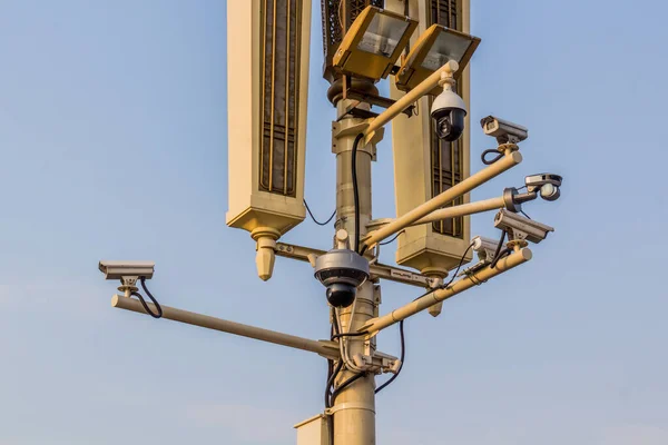 Überwachungskameras Platz Des Himmlischen Friedens Peking China — Stockfoto