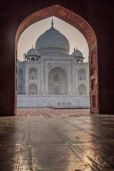 Salida Del Sol Taj Mahal Agra India — Foto de Stock