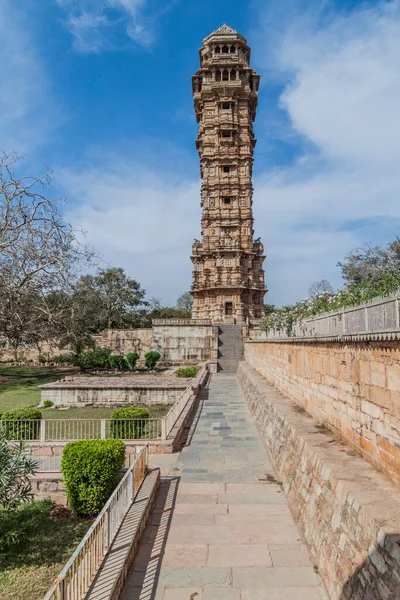 Vijaya Stambha Wieża Zwycięstwa Forcie Chittor Chittorgarh Stan Rajasthan Indie — Zdjęcie stockowe