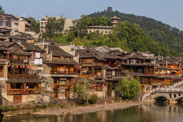 Riverside Houses Fenghuang Ancient Town Hunan Province China — Stock Photo, Image