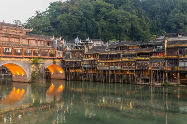 Hong Bridge Tuo River Fenghuang Ancient Town Hunan Province China — Stock Photo, Image